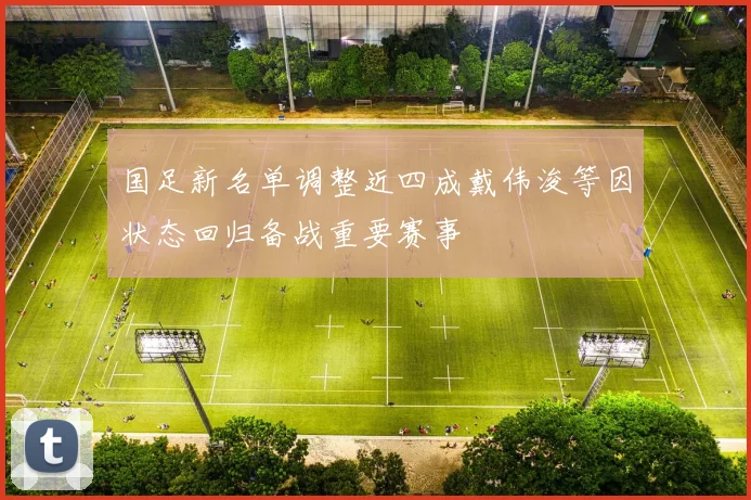 国足新名单调整近四成戴伟浚等因状态回归备战重要赛事